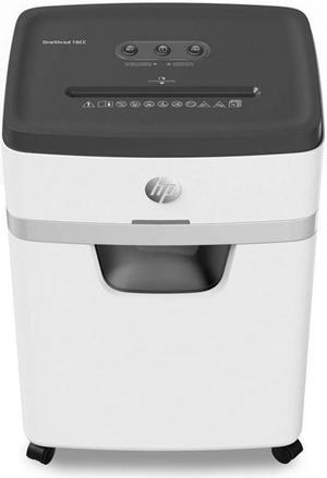 HP ONESHRED 18CC shredder, cut-offs, P-4, 18 cards, 25l, light grey