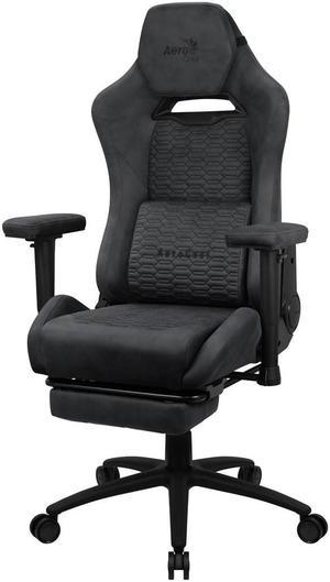 Aerocool ROYALSLATEGR Premium Ergonomic Gaming Chair Legrests Aerosuede Technology Grey