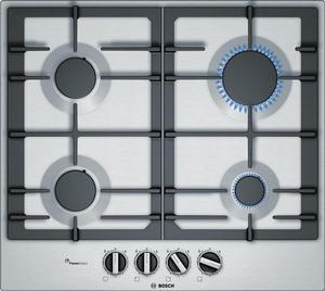 Bosch Serie 6 PCP6A5B90 hob Black Stainless steel Builtin Gas 4 zones