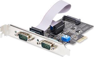 StarTech.com 2-Port Serial PCIe Card 2S232422485-PC-CARD - Dual-Port PCIe / DB9