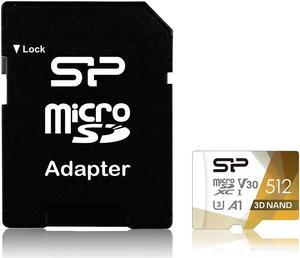 Silicon Power Superior Pro Colorful memory card 512 GB MicroSDXC Class 10 UHS-I + SD adapter (SP512GBSTXDU3V20AB)