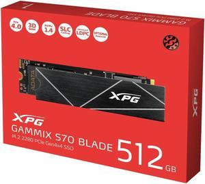 XPG GAMMIX S70 Blade M.2 2280 512GB PCI-Express 4.0 x4, NVMe 1.4 3D NAND Internal Solid State Drive (SSD) AGAMMIXS70B-512G-CS