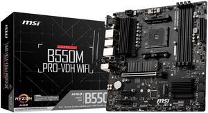 AM4 MSI B550M PRO-VDH WIFI mATX (M.2 Port, PCIe 3.0 x 4, NVMe PCI:2 PCIe:1 RAM:4)