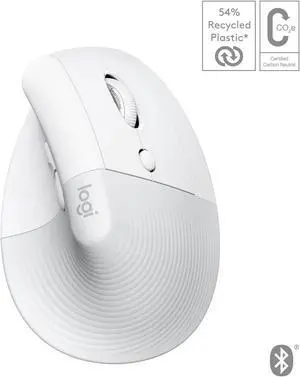 Logitech Lift for Mac - Vertical mouse - ergonomic - optical - 6 buttons - wireless - Bluetooth - Logitech Logi Bolt USB