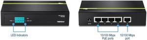 TRENDnet TPE-S50 5-Port 10/100 Mbps PoE Switch