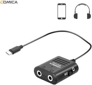 COMICA SPX TC Multi Functional TRS TRRS 3.5mm Microphone to USB TYPE C Audio Cable Adapter for Huawei Samsung HTC Smartphones (1pcs)