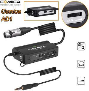 Comica AD1 Microphone for DSLR Cameras Camcorders Smartphones Phone Preamp XLR to 3.5mm Audio Adapter xlr to TRS/TRRS Adapter (1pcs)