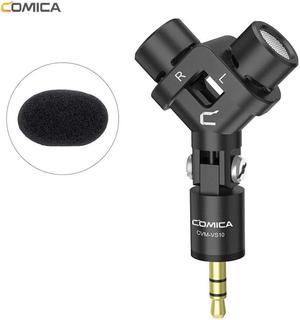 Stereo Microphone COMICA CVM VS10 XY Cardioid Mini Mic for Gopro Camera,Android Smartphone Video Recording((3.5mm TRS) (1pcs)