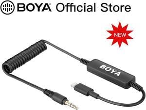 3.5mm TRS to Lightning Connector Audio Cable, BOYA Microphone Adapter for by MM1, WM8 PRO, UM48C, UWMIC9, WM4 PRO Wireless Mic (1pcs)