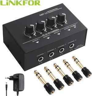 LiNKFOR Professional Multi Channel Mini Earphone Splitter Amp Balanced TRS Headphones Output Jack and TRS Audio Input Stereo AMP (1pcs)