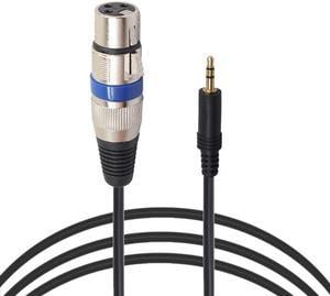 XLR 3pin Female to 3.5mm Male TRS Male Audio Converter Cable Audio Adapter Microphone Cables Cord Wire Line (1pcs)