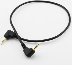 10pcs Gold Plated 2.5mm Male 3 Pole Right Angle to 2.5mm Right Angle Male TRS Stereo Adapter Aux Audio Cable 35cm