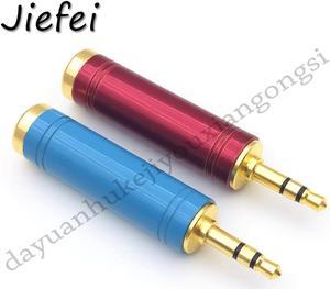 1PCS gold 1/8 " 3.5 mm Stereo Male Jack Plug to 1/4" 6.35mm Female TRS Stereo Converter Audio Adapter Microphone Connector