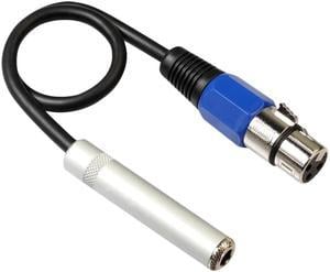 Top Pin Plug 6.35Mm 1/4 Inch Trs To Xlr Male To Female Cable 3 Pin Female Socket Xlr Adapter For Stereo Microphone Cable Audio C (1pcs)