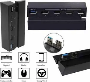 5-Port USB Hub Expander USB Hub USB 3.0 2.0 High Speed Adapter USB Hubs For PS4 Host