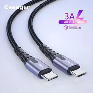 Type-c PD2.0 dual Type-c fast charge  Fast Charging Cable USB Type C Cable For    Redmi Note 7 8 10