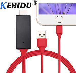 Kebidu 1080P HDMI Cable For Lightning to HDMI HDTV TV Adapter For Game Video Display For Iphone 6 7 8 Android Smart Phone