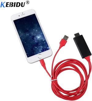 kebidu 8 Pin to HDMI Cable USB to HDMI Adapter Converter Cable for Lightning for IOS HDTV TV Digital AV for iPhone