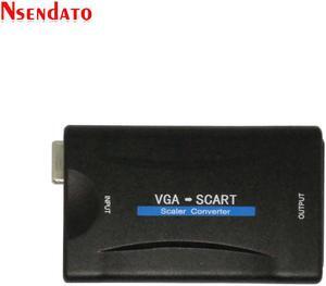 VGA to SCART Video Audio Converter Adapter Digital Video Audio TV Signaling Connector Conversor With Remote Control for Smart TV
