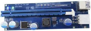 PCI-E Express 1X To 16X Extender Riser Card Adapter USB 3.0 SATA 60CM 6-Pin Power Line Cables For BTC Miner Machine