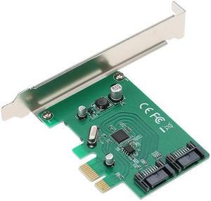 PCI-E to Internal 2-Port SATA III 3.0 PCI Express Card Adapter Superspeed 6 Gbps with ASM1061 Chipset