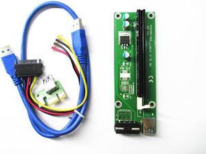 PCI-E 16X to 1X Adapter USB 3.0 60cm Cable Enhanced Extender Riser Adapter Set