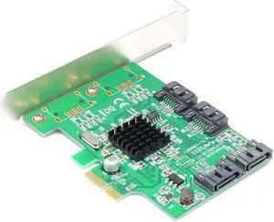 PCI Express To SATA 3 Controller Card PCI-E to 4-Port SATA 3.0 III Adapter 6Gbps w/Low Profile Bracket