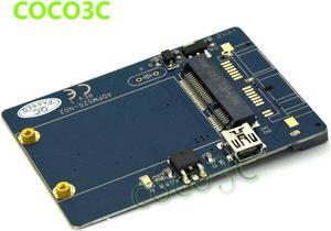 2 in 1 USB 2.0 to mini PCI-e slot card as mini PCIe Card Test Tool + mSATA SSD to SATA Converter