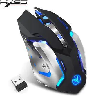 M10 Wireless Gaming Mouse 2400dpi Rechargeable  7 color Backlight Breathing Comfort Gamer Mice for Computer Desktop Laptop