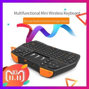 Rii K06 Mini Bluetooth Keyboard,Backlit 2.4GHz Wireless Keyboard with IR  Learning, Portable Lightweight with Touchpad Compatible with Android TV