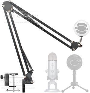 Microphone Scissor Arm Stand High Tabletop Boom Mic Suspension Mount for Blue Yeti Pro USB Microphone Holder