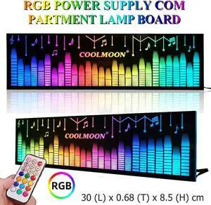 COOLMOON RGB Light Board PC Case Power Box Small 4Pin GPU Backplate Color Changing Lighting Side Panel Light for PC Chassis