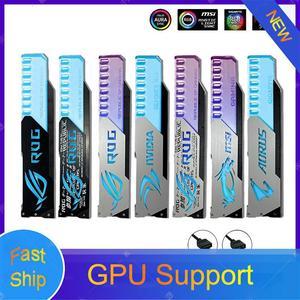 RGB GPU Support,Video Card Bracket 5V ARGB Graphics Card VGA Holder 12V RGB ASUS MSI GIGABYTE ASROCK 3Pin/4Pin M/B AURA SYNC