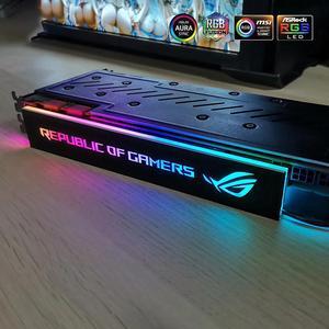 A-RGB VGA Decoration Video Card Cover Customize RGB GPU Side Panel Customizable 5V3PIN/12V4PIN AURA Cooler Custom Lighting Board