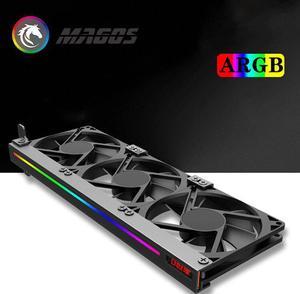 GPU Cooler Computer Desktop Cooling Fanx3 Video Card Radiator Universal Mute ARGB Graphics Card Companion 5V