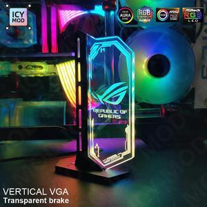 Vertical GPU Support Customize Colorful VGA Transparent Bracket Video Card Stand GPU Holder 12V/5V AURA SYNC WaterCooler PC MOD