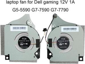 GPU CPU Cooling Fans for DELL Inspiron G5 5590 G7 7790 7590 006KT2 06KT2 09THTN 9THTN Notebook PC Fan CPU VGA Cooler DC12V 1A