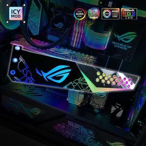 Mirror GPU Bracket Acrylic ROG Faith 5V/12V VGA Support Customizable GPU Holder AURA SYNC Water Cooler Custom MOD High Quality