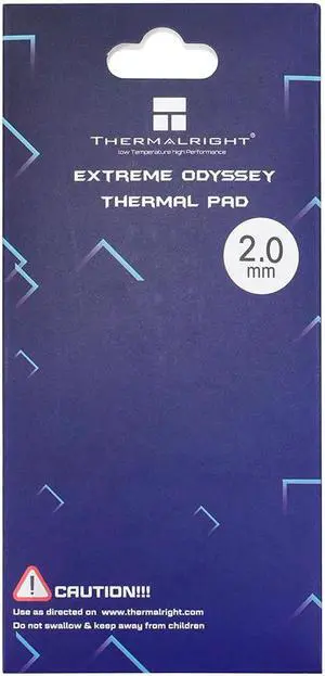Extreme Odyssey Thermal Pad,Non-Conductive GPU Card Water Cooling Thermal Mat 12.8W/mk 85x45x2.0mm Extreme Odyssey Thermal Pad,Non-Conductive GPU Card Water Cooling Thermal Mat 12.8W/mk 85x45x2.0mm