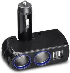 Premium Car Charger Lighter Socket Splitter 2-Port Adapter Dual USB Ports Fast Charging 3.1A Adjustable Angle Power Strip Multi Outlet K8W for ZTE ZMax Pro Z981