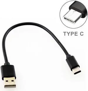 Black Short Type-C Cable Rapid Charge USB Power Wire Sync USB-C Data Cord Compatible With Samsung Galaxy Note9
