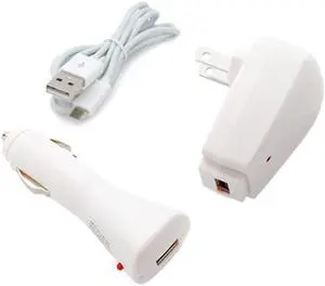3-in-1 Home Plug Car Socket Charger USB Cable Travel Wall Power Adapter Sync Cord Compatible With iPhone XS Max XR, iPad Pro 10.5