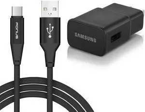 Home Wall Adaptive Fast Charger 6ft Type-C USB Cable Sync Wire Power Cord USB-C Compatible With LG V35 ThinQ, Stylo 4