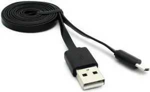 Black 3ft Flat Micro USB Cable Charger Sync Power Wire Data Transfer Cord Compatible With Huawei Mate SE
