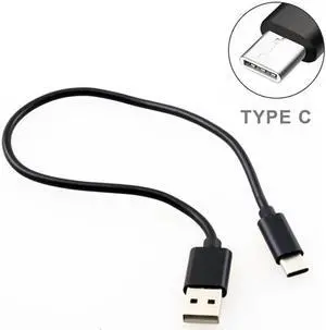 Black Short 1ft Type-C Cable Rapid Charger Sync USB Wire USB-C Power Cord Compatible With OnePlus 6