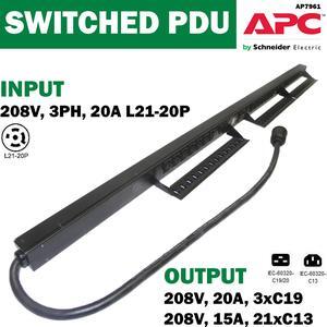 APC AP7961 Rack PDU Switched ZeroU 5.7kW 208V 3PH L21-20 Out 3xC19 21xC13