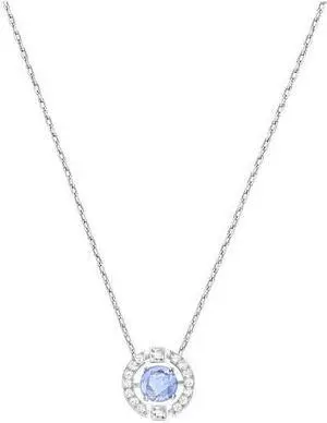 [Sparking Heart Series] Swarovski/Swarovski Explosion Style Blue Round Beating Heart Necklace 5279425