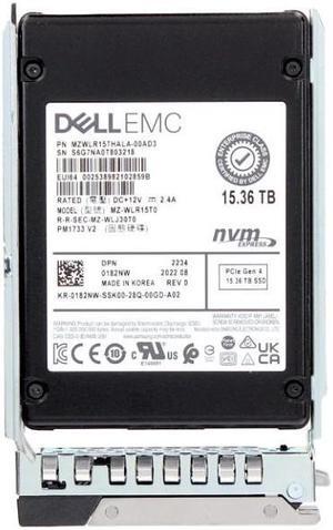 Dell Emc 182NW 15.36tb Pcie Gen4 X4 Nvme U.2 Sff 2.5 Inch PM1733 V2 Series Enterprise SSD