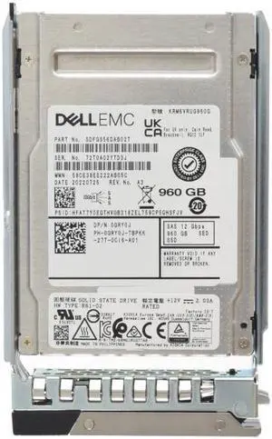 Dell GRY0J 960GB SED SAS-12Gbps Read Intensive 1DWPD 2.5Inch Hot Plug SSD