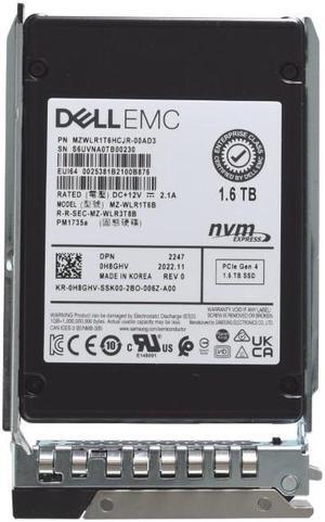 Dell H8GHV 1.6TB Gen 4 NVMe U.2 SSD
